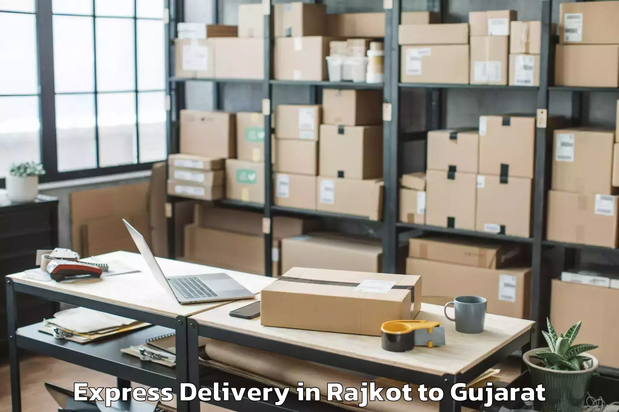 Get Rajkot to Keshod Airport Ixk Express Delivery